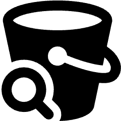 Amazon S3 Storage Lens Search Icon from Ultimate Bold Set
