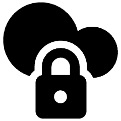 Amazon Virtual Private Cloud Lock Icon from Ultimate Bold Set