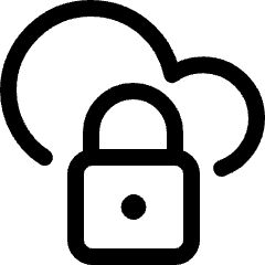 Amazon Virtual Private Cloud Lock Icon from Ultimate Regular Set