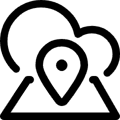 Amazon Web Service Cloud Pin Icon from Ultimate Regular Set