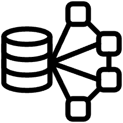 Amazon Web Service Cluster Data Icon from Ultimate Light Set