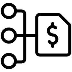 Amazon Web Service Cost And Usage Report Diagram Icon from Ultimate Light Set