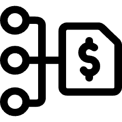 Amazon Web Service Cost And Usage Report Diagram Icon from Ultimate Regular Set