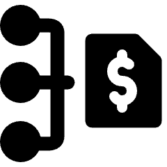 Amazon Web Service Cost And Usage Report Diagram Icon from Ultimate Bold Set