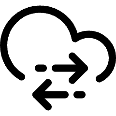 Amazon Web Service Data Sync 1 Icon from Ultimate Regular Set