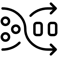 Amazon Web Service Glue Data Brew Visual Data Preparation Icon from Ultimate Light Set