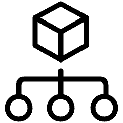 Amazon Web Service Organizations Circle Icon from Ultimate Light Set