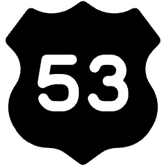 Amazon Web Service Route 53 Badge Icon from Ultimate Bold Set