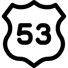 Amazon Web Service Route 53 Badge Icon from Ultimate Regular Set