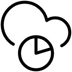 Amazon Web Service Xray Pie Icon from Ultimate Light Set