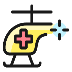 Ambulance Helicopter Icon from Ultimate Colors Set