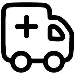 Ambulance Icon from Plump Line Set