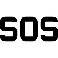 Sos Help Emergency Sign Icon from Sharp Solid Set