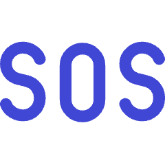 Sos Help Emergency Sign Icon from Flex Duo Set