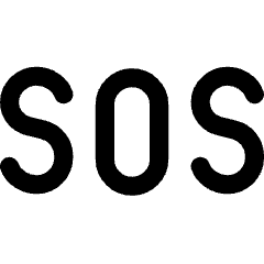 Sos Help Emergency Sign Icon from Flex Line Set
