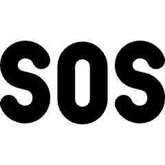 Sos Help Emergency Sign Icon from Flex Solid Set