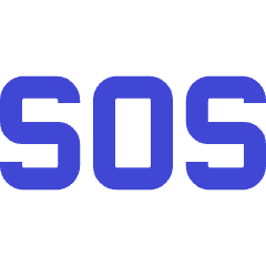 Sos Help Emergency Sign Icon from Sharp Duo Set