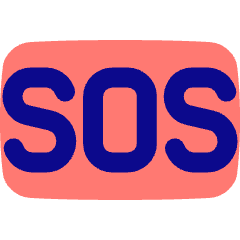 Sos Help Emergency Sign Icon from Plump Pop Set