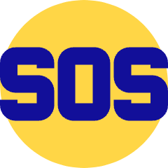 Sos Help Emergency Sign Icon from Sharp Pop Set