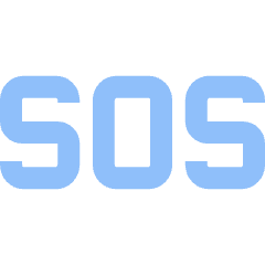 Sos Help Emergency Sign Icon from Sharp Flat Set