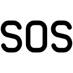 Sos Help Emergency Sign Icon from Plump Line Set
