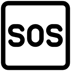 Sos Sign Icon from Ultimate Regular Set