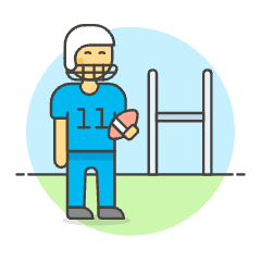 American Football 3 Illustration from UX Colors Set