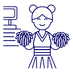 Cheerleader 1 Illustration from UX Line Set