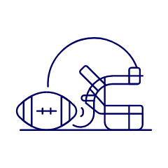 Sports American Football Illustration from UX Line Set