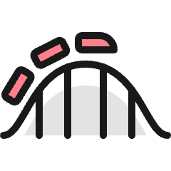 Amusement Park Rollercoaster Icon from Ultimate Colors Set
