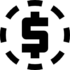 Analytic Currency Icon from Nova Solid Set
