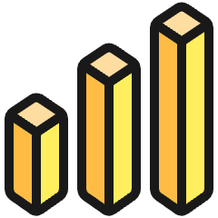 Analytics Bars 3d Icon from Ultimate Colors Set