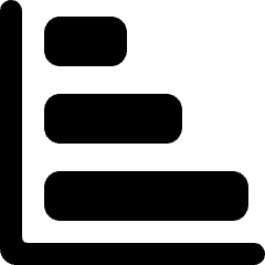 Analytics Bars Horizontal Icon from Ultimate Bold Set
