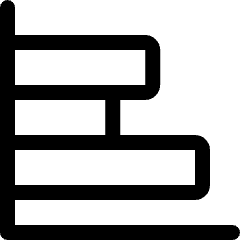 Analytics Bars Horizontal Icon from Ultimate Regular Set