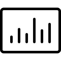 Analytics Board Bars Icon from Ultimate Light Set