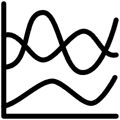 Analytics Graph Line Spline Icon from Ultimate Light Set
