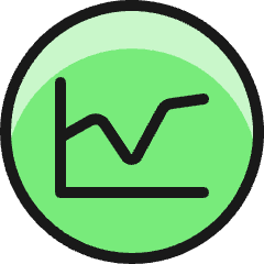 Analytics Graph Line Icon from Ultimate Colors Set