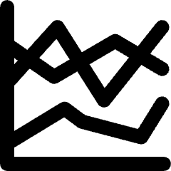 Analytics Graph Lines 2 Icon from Ultimate Bold Set
