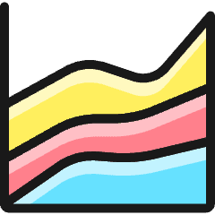 Analytics Graph Lines Icon from Ultimate Colors Set