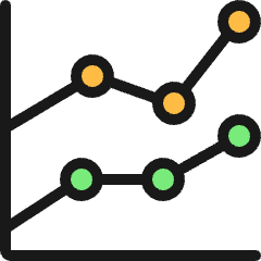 Analytics Graph Icon from Ultimate Colors Set
