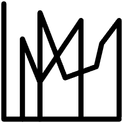 Analytics Graph Segmented Area Null Values Icon from Ultimate Light Set