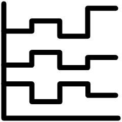 Analytics Graph Stepped Area Chart Icon from Ultimate Light Set