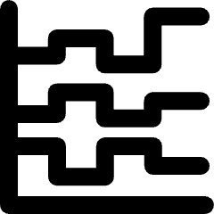 Analytics Graph Stepped Area Chart Icon from Ultimate Bold Set