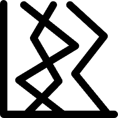 Analytics Graph V Lines Icon from Ultimate Regular Set