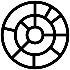 Analytics Nested Sliced Pie Icon from Ultimate Light Set