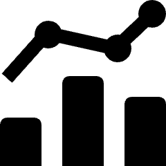 Graph Bar Point Icon from Nova Solid Set