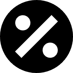 Percentage Circle Icon from Nova Solid Set