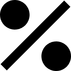 Percentage Icon from Nova Solid Set