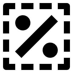 Percentage Square Dash Line Icon from Nova Solid Set
