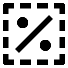 Percentage Square Dash Line Icon from Nova Line Set